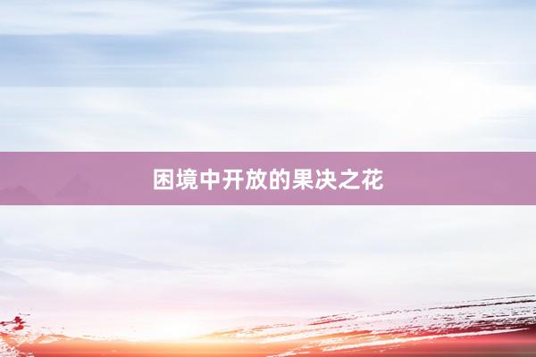 困境中开放的果决之花